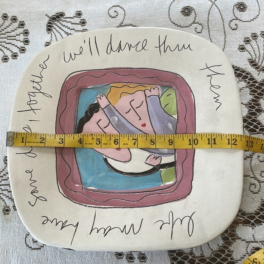Sandra Magsamen Art Original- Life May Have Some Dips We’ll Dance Together Plate - Picture 7 of 10